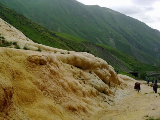 Jvari Pass's Travertines Natural Monument